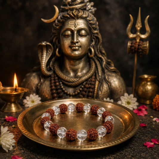 Sphatik Rudraksha Bracelet