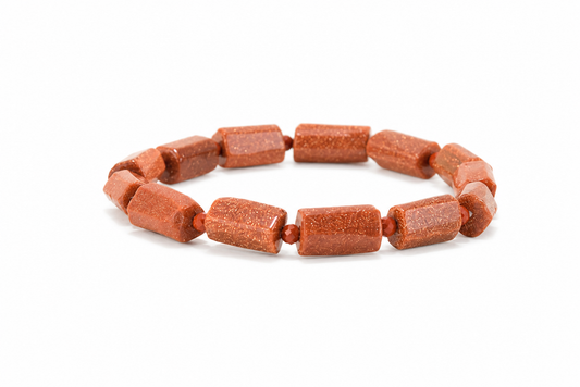 Sunstone Tube Bead Bracelet