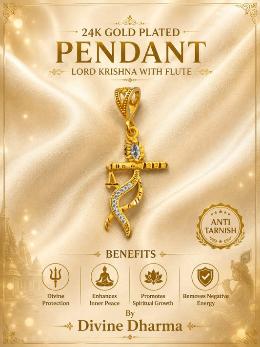 Lord Krishna with Flute Pendant