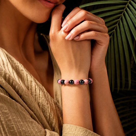 Rhodonite with Black Onyx