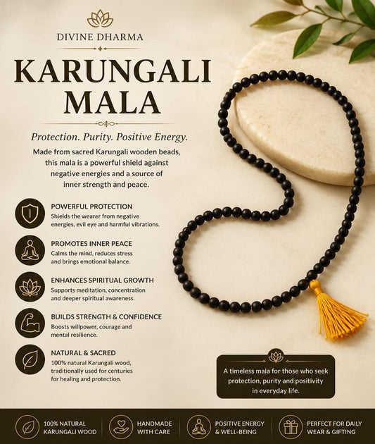 Karungali Mala – Sacred Black Ebony Wood Beads