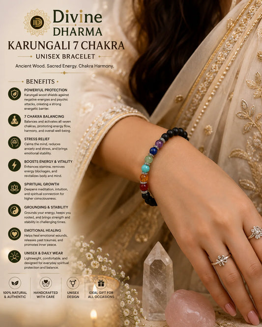 Karungali 7 Chakra Bracelet