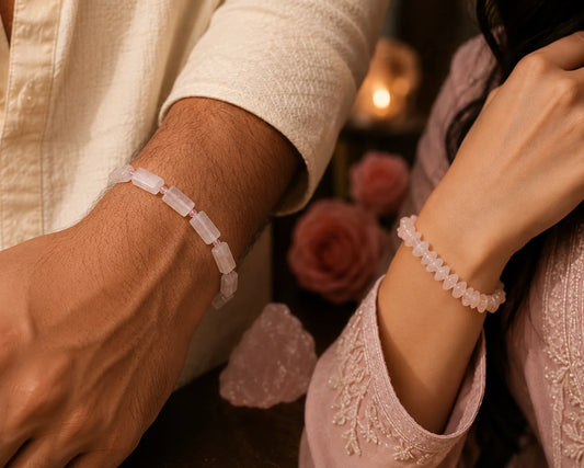 Rose Quartz Combo Bracelets for His & Her